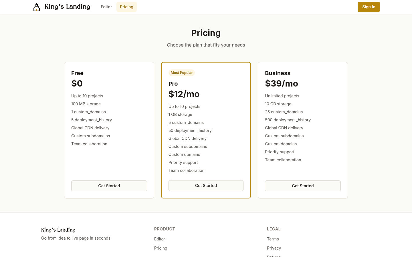 Pricing